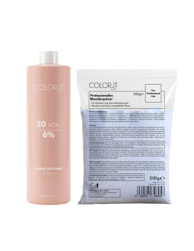 COLOR.IT Blondier-Set 1000ml Creme-Entwickler und 500g...