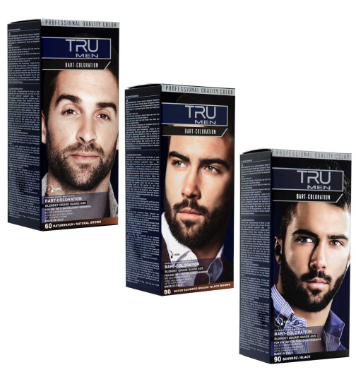 TRU Men Bart Coloration Bart&Schnurrbart färbemittel Set, 30ml