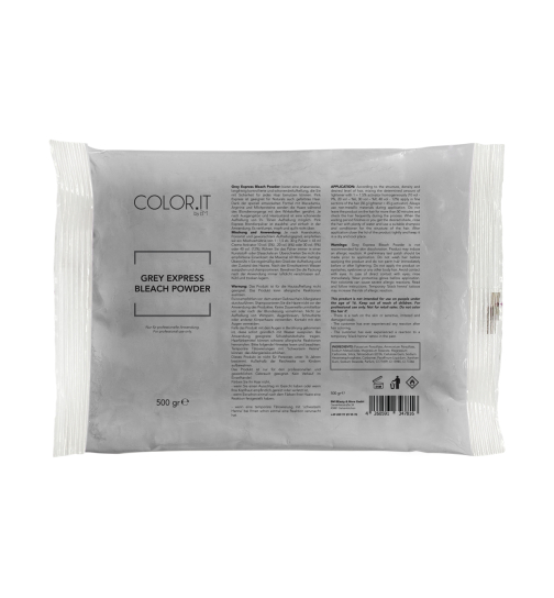 COLOR.IT Grey Express Bleach Powder, Aufhellungspulver Anti-Gelbstich-Formel – 500g