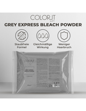COLOR.IT Grey Express Bleach Powder, Aufhellungspulver Anti-Gelbstich-Formel – 500g
