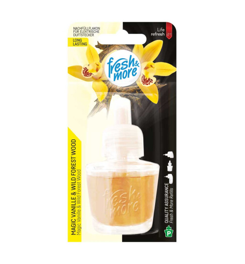 Fresh&More Nachfüllflakons Passend Für E-Duftstecker, 19ml  Magic Vanille & Forest Wood