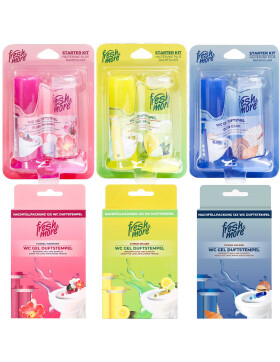 Fresh & More WC-Gel Duftstempel Starterset + 1x Nachfüllpack (2x 42ml)