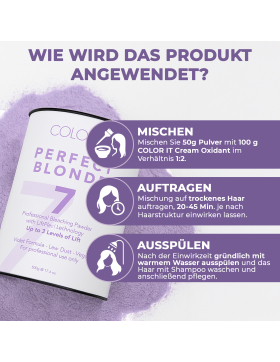 COLOR.IT by BM Perfect Blonde Blondierpulver 500g - Aufheller bis 7 Stufen