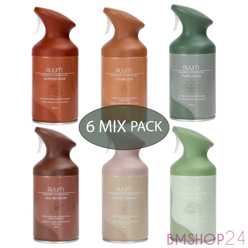 RUUM Raumduftspray 6er Mix Schnupper Set