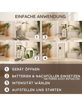 RUUM Raumduft Spender Automatisch + 250ml Nachfüller Linen Fresh Duft