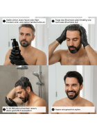 TRU Black Haar- und Bartfärbemittel Schwarz 3in1, (1x 400ml), für graue Haare