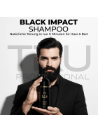 TRU Black Haar- und Bartfärbemittel Schwarz 3in1, (2x 400ml), für graue Haare