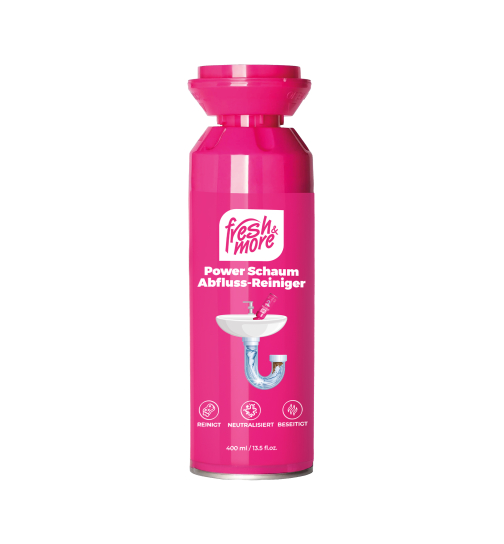 Fresh & More Power Schaum Abflussreiniger 400ml Rohrreiniger verstopfte Abflüsse