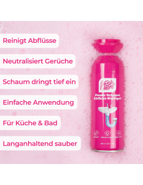 Fresh & More Power Schaum Abflussreiniger 400ml Rohrreiniger verstopfte Abflüsse