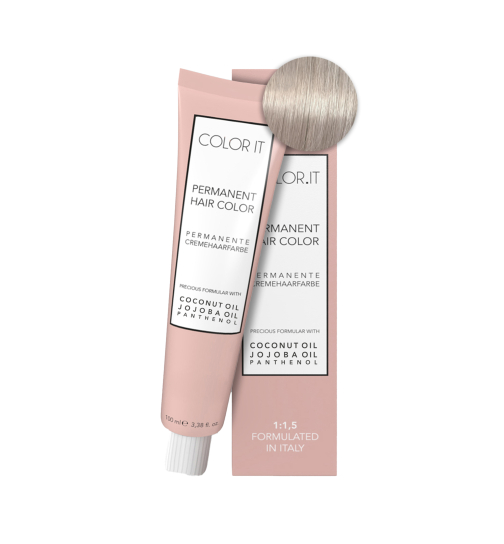 Color.It - Permanente Haarfarbe in Salonqualität, 100ml 10.16 Hell Lichtblond Asch Violett