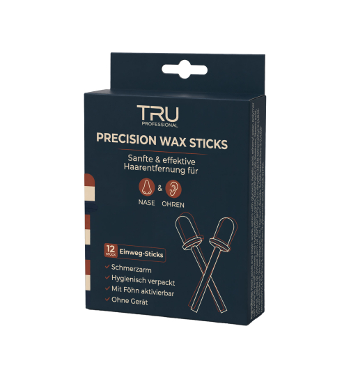 Tru Nasen Ohren Haarentfernung Wax 12 Einweg-Sticks mit Föhn aktivierbar