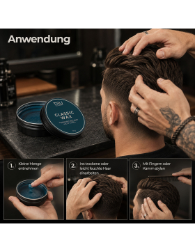 Tru Classic Wax Haarwachs 113 g in Alu Dose, Halt 3, Glanz 5