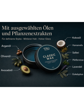 Tru Classic Wax Haarwachs 113 g in Alu Dose, Halt 3, Glanz 5