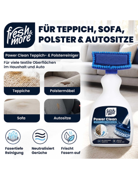 Fresh & More Power Clean Teppichreiniger & Polsterreiniger mit Bürste 650 ml