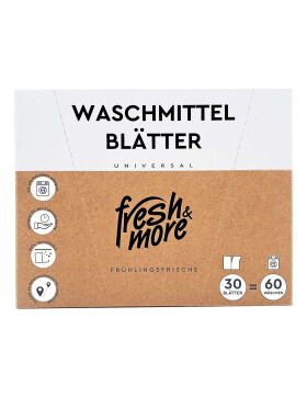 Fresh &amp; More Waschmittel-Bl&auml;tter Vollwaschmittel...