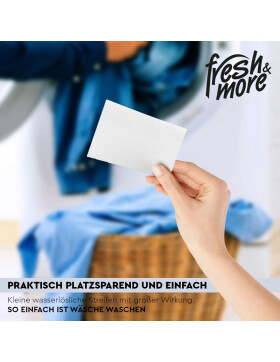 Fresh &amp; More Waschmittel-Bl&auml;tter Vollwaschmittel In Blattform Fr&uuml;hlingsfrische